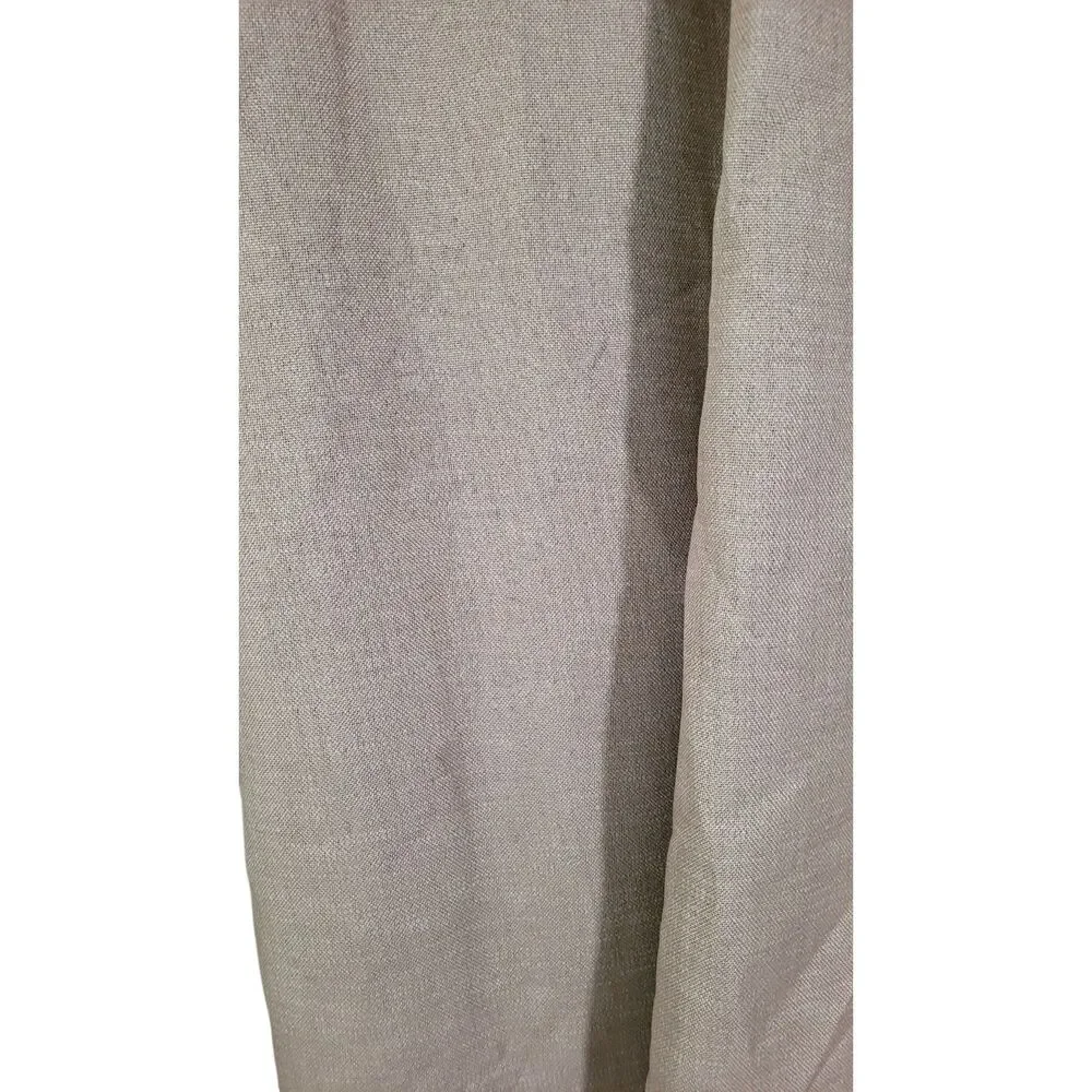 Long Beige Blackout Curtain with Grommet Openings